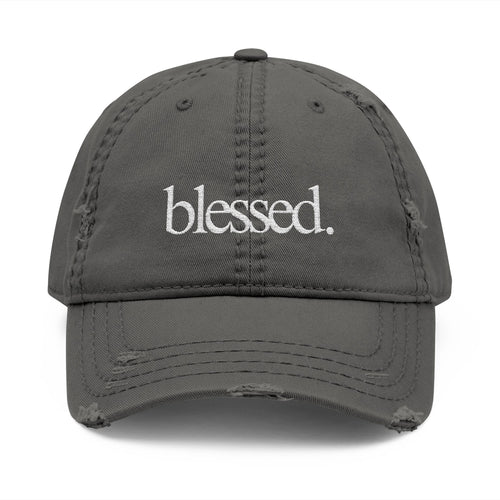 Distressed Blessed Dad Hat